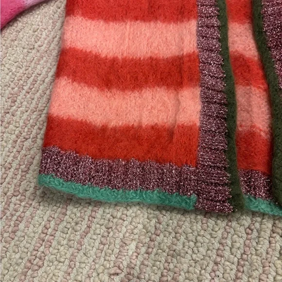 Striped Pink and Orange Cardigan - Picture 6 of 8